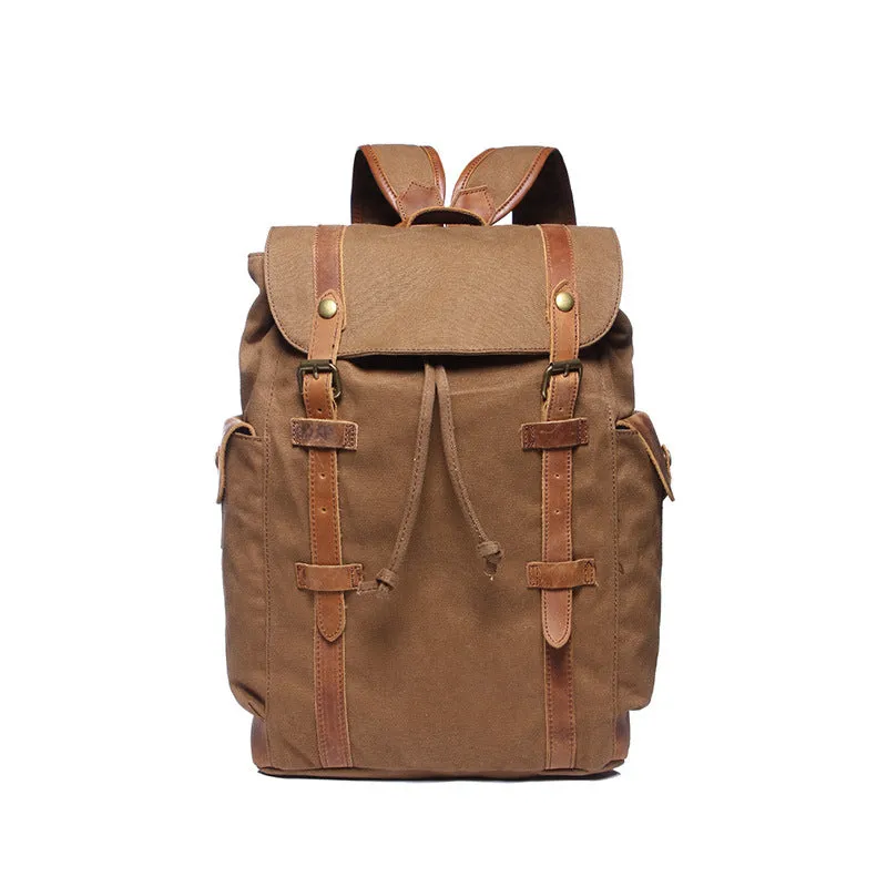 New Large Capacity Canvas Backpack Leather With Canvas Travel Backpack Canvas School Backpack YD2050