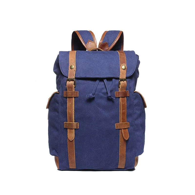New Large Capacity Canvas Backpack Leather With Canvas Travel Backpack Canvas School Backpack YD2050