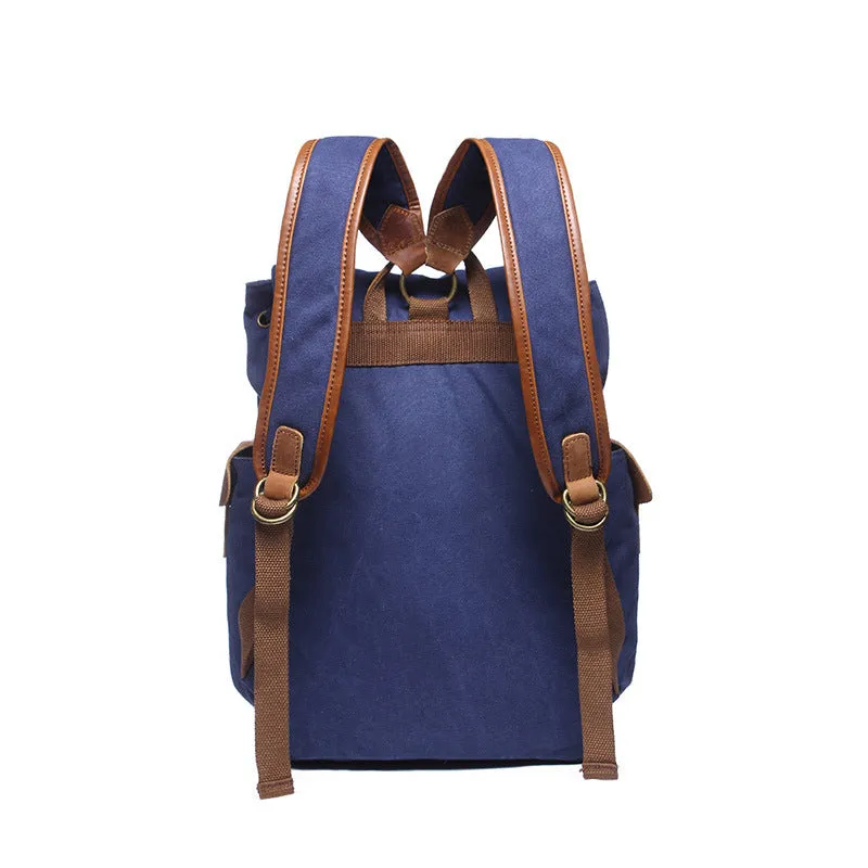 New Large Capacity Canvas Backpack Leather With Canvas Travel Backpack Canvas School Backpack YD2050