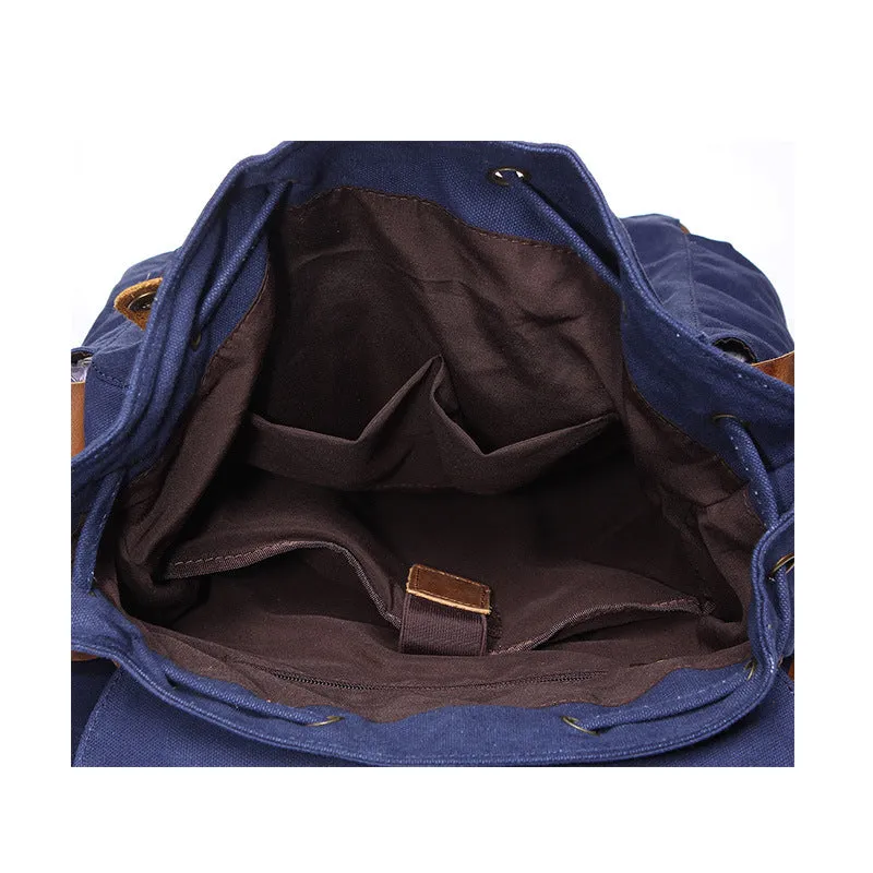 New Large Capacity Canvas Backpack Leather With Canvas Travel Backpack Canvas School Backpack YD2050