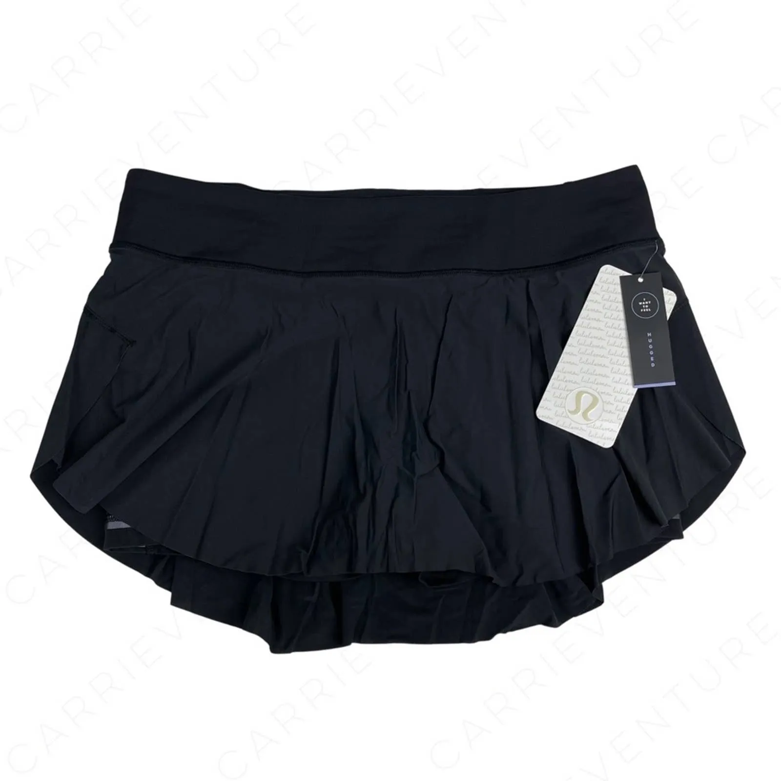 NEW Lululemon Quick Pace Black Lightweight Running Athletic Active Skirt Skort Size 10
