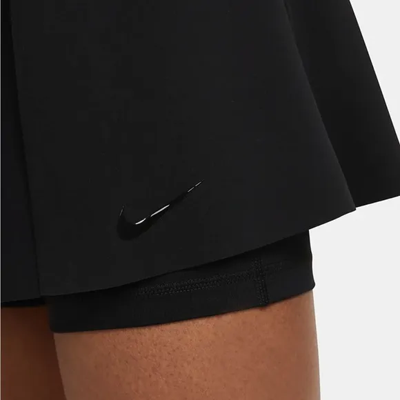 Nike Club Skirt Dri-Fit Advantage Skort Athletic Black Tennis Skirt NEW Womens M