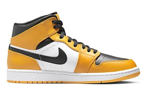 Nike Men's Air Jordan 1 Mid Sneaker, Taxi/White/Black, 11