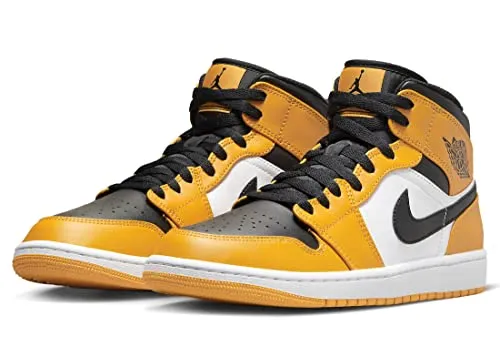 Nike Men's Air Jordan 1 Mid Sneaker, Taxi/White/Black, 11