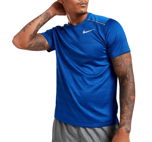 Nike Miler T-Shirt - Windbreaker - Flex Stride Shorts Outfit - Royal Blue/Black