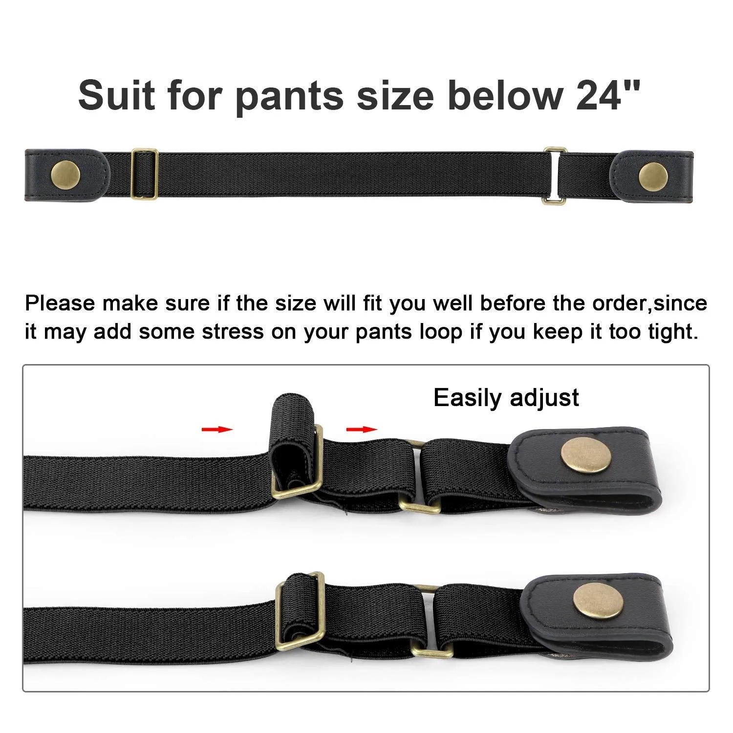 No Buckle Stretch Belt for Child Boys and Girls Buckle Free Kids Belt Up to 24 Inches