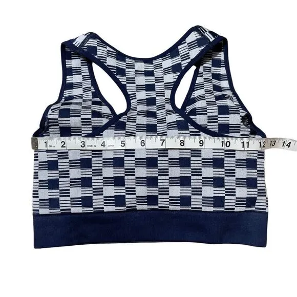 NWT KYOYO Blue Checkered Activewear Set LARGE