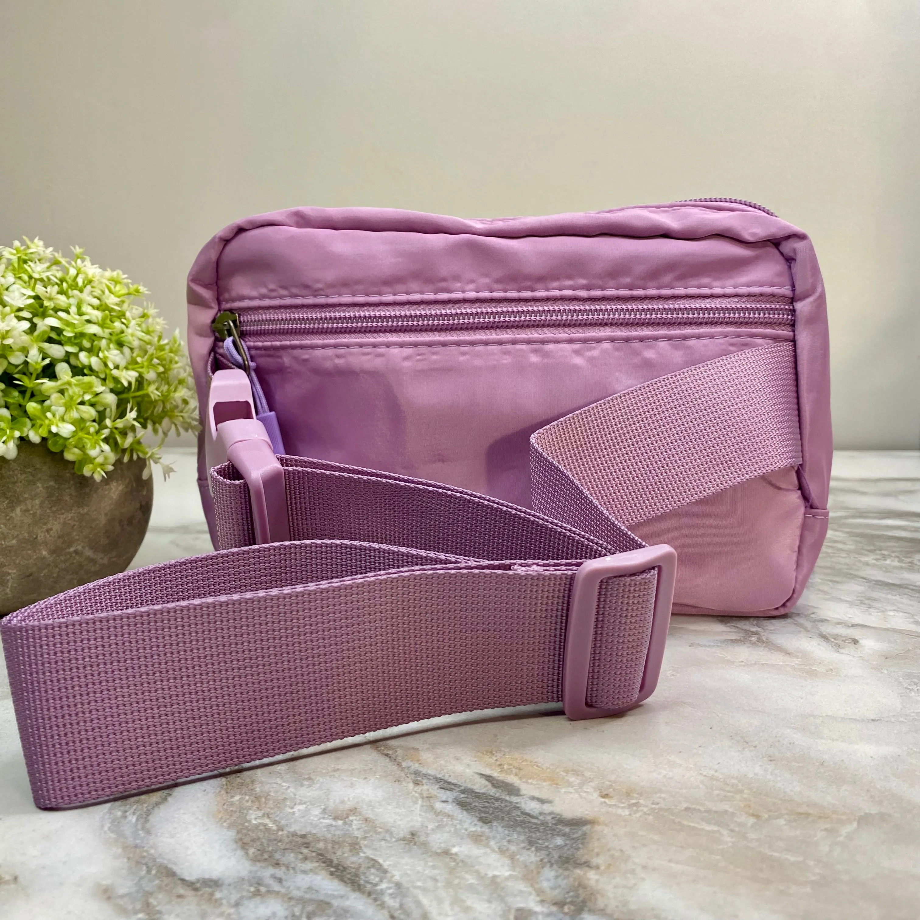 Nylon Belt Bag - Crossbody   Fanny - Light Purple