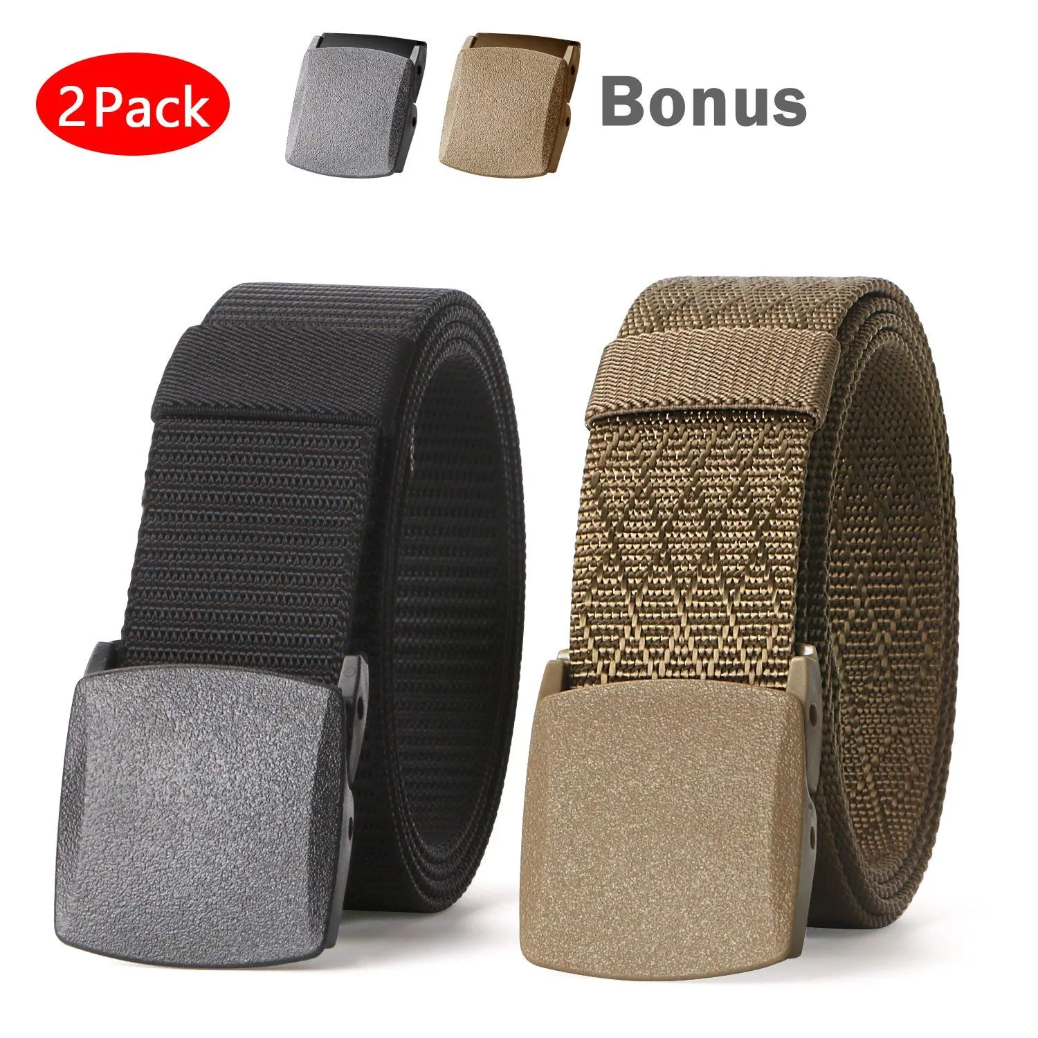 Nylon Canvas Breathable Military Tactical Men Waist Belt With Plastic Buckle  by JASGOOD