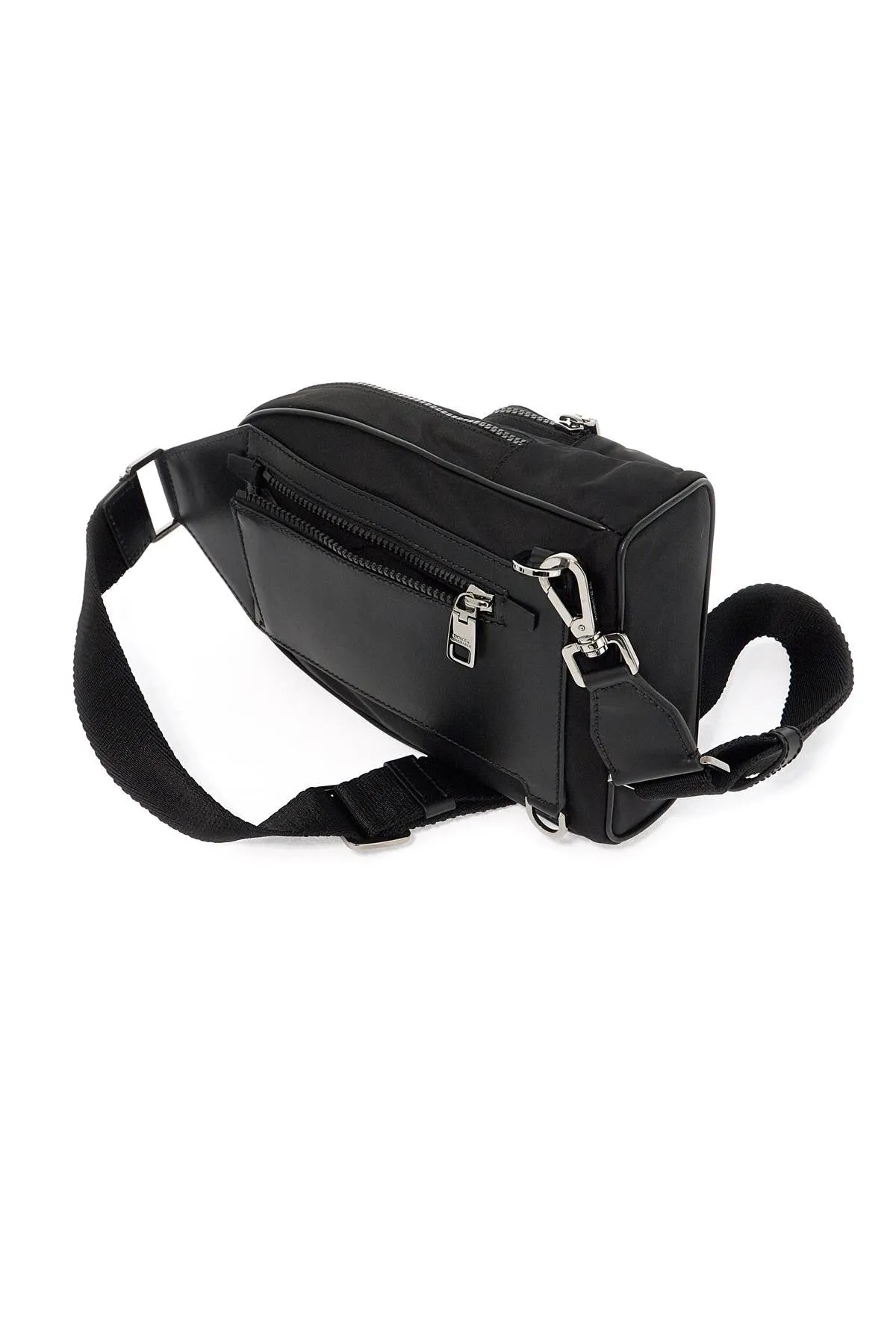 nylon shoulder bag with crossbody