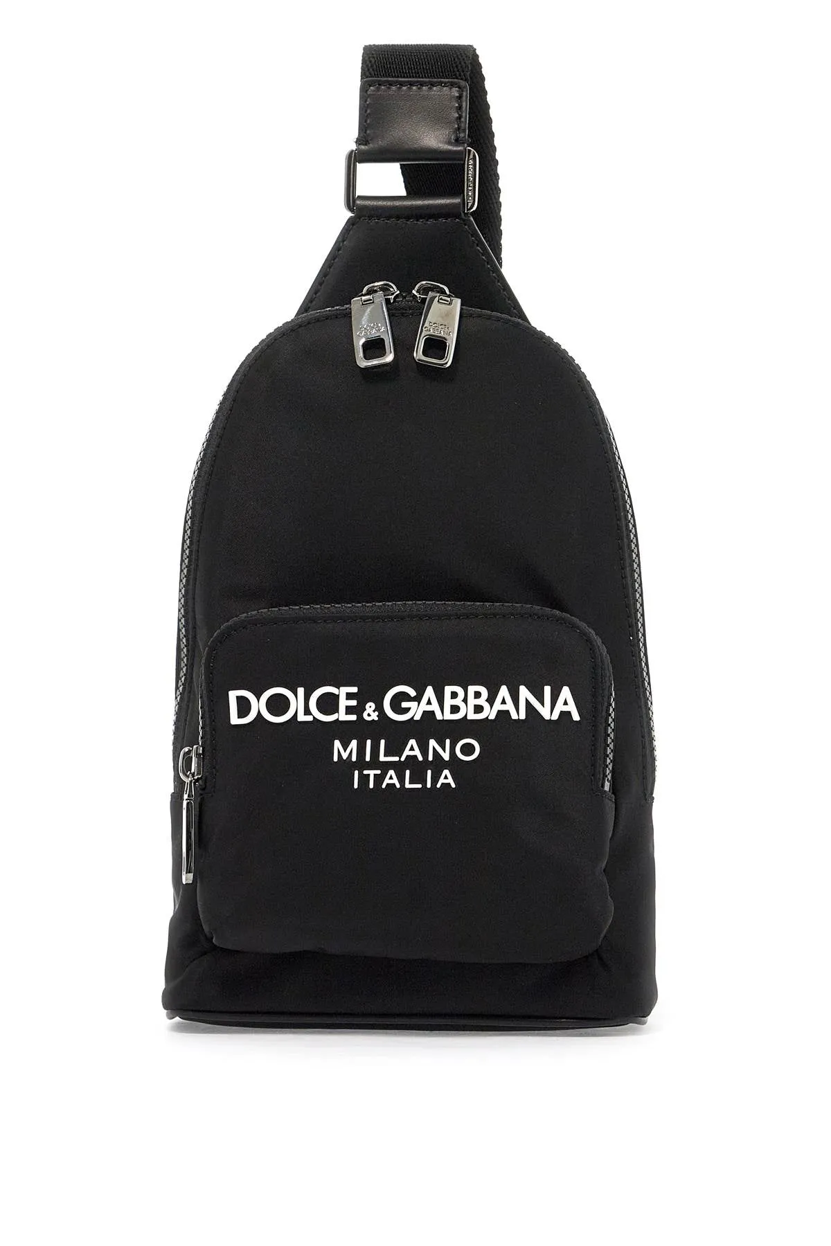 nylon shoulder bag with crossbody