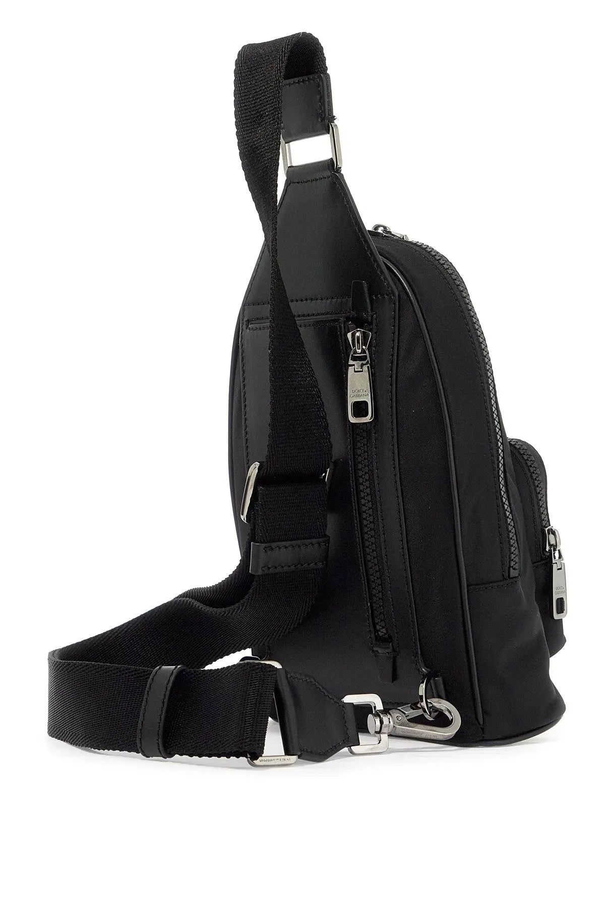 nylon shoulder bag with crossbody