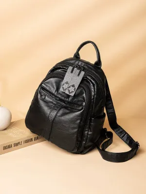 Obi-Time Women's Genuine Leather Backpack: Timeless Elegance for Every Occasion