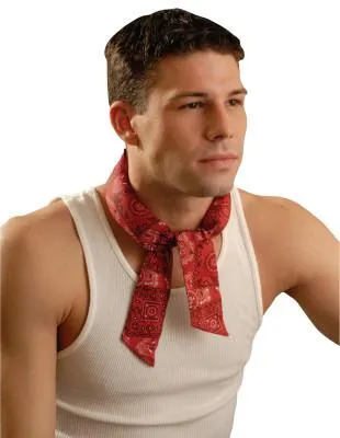 OccuNomix MiraCool Neck Bandanas, 1-11/16 in W x 34.75 in L, Cowboy Red, 940-CRD