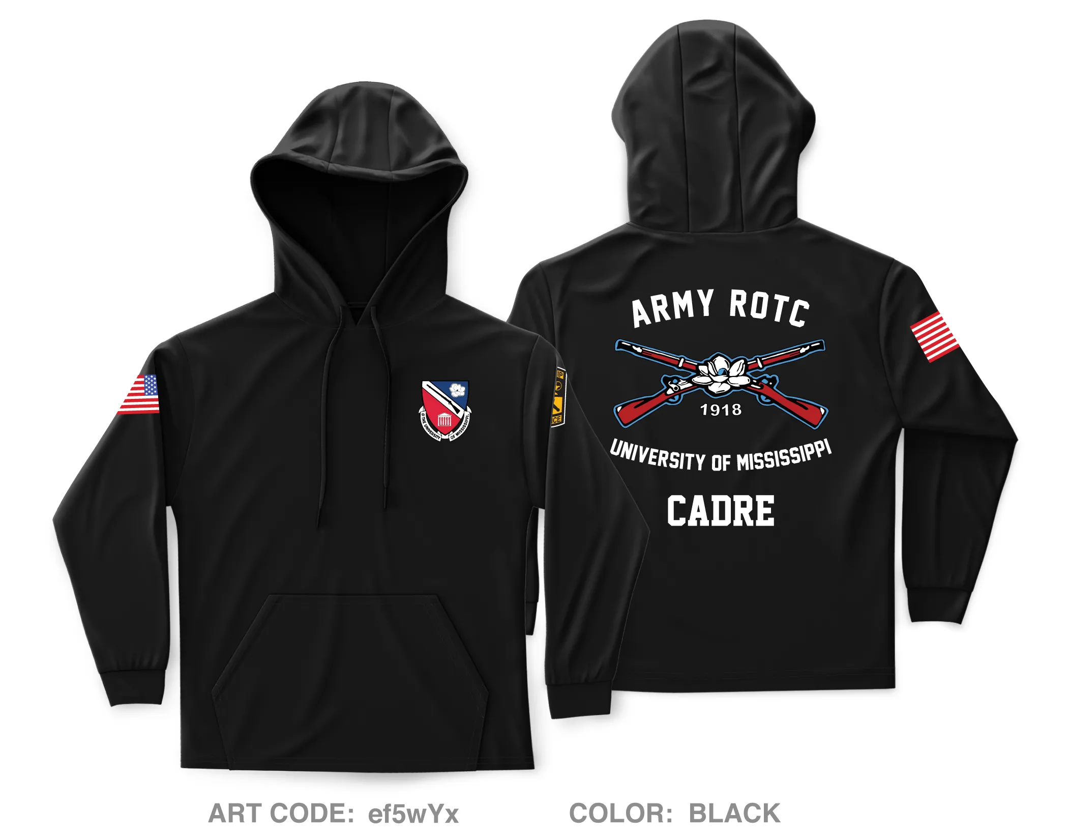 Ole Miss ROTC Core Men's Hooded Performance Sweatshirt - ef5wYx