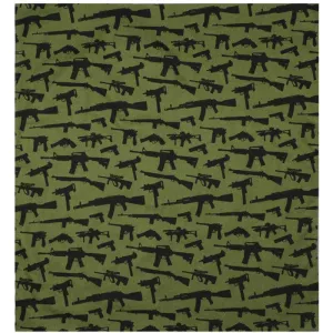 Olive Drab - Guns & Rifles Pattern Bandana 22 in. x 22 in.