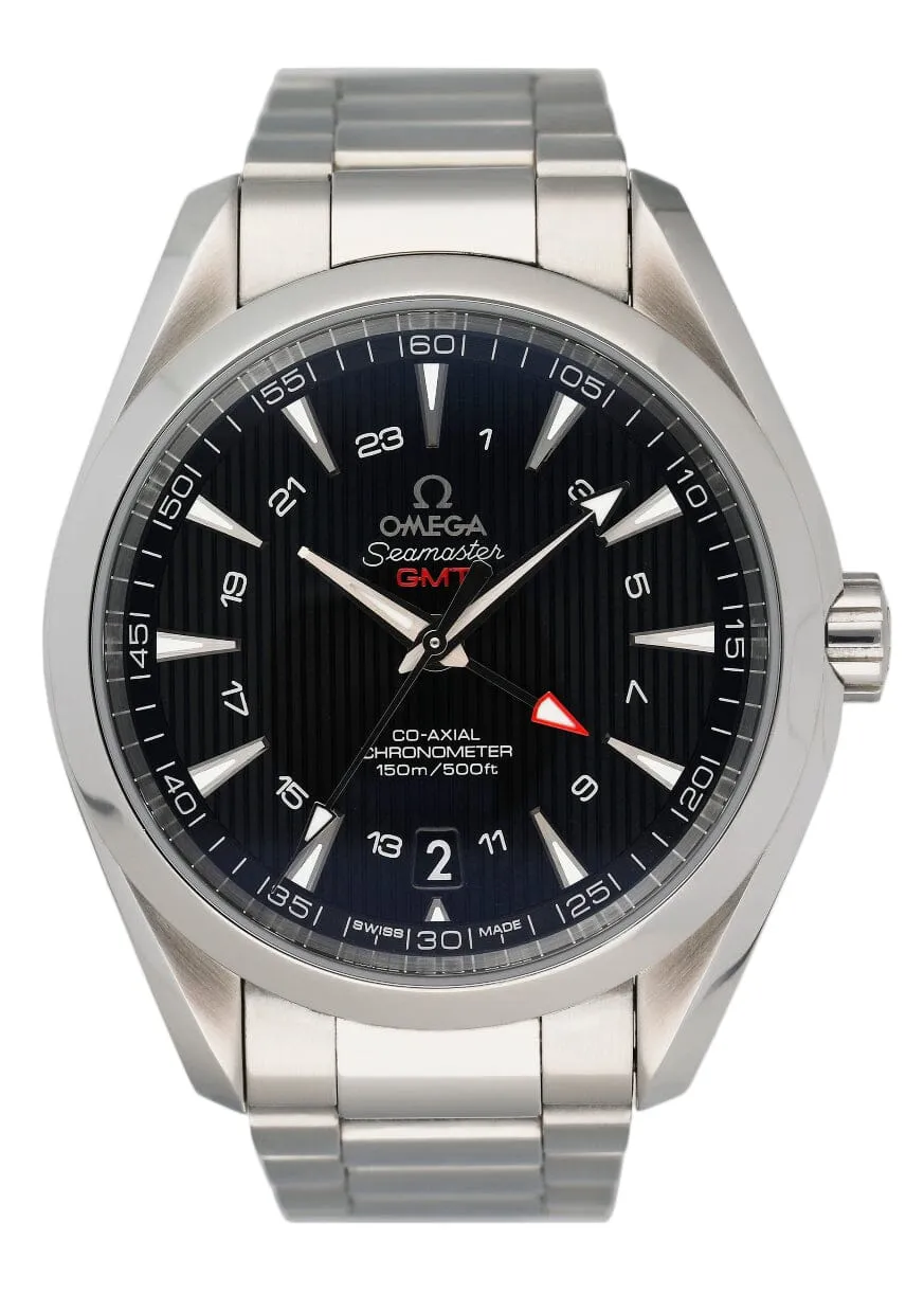 Omega Seamaster Aqua Terra GMT Mens Watch Box Papers