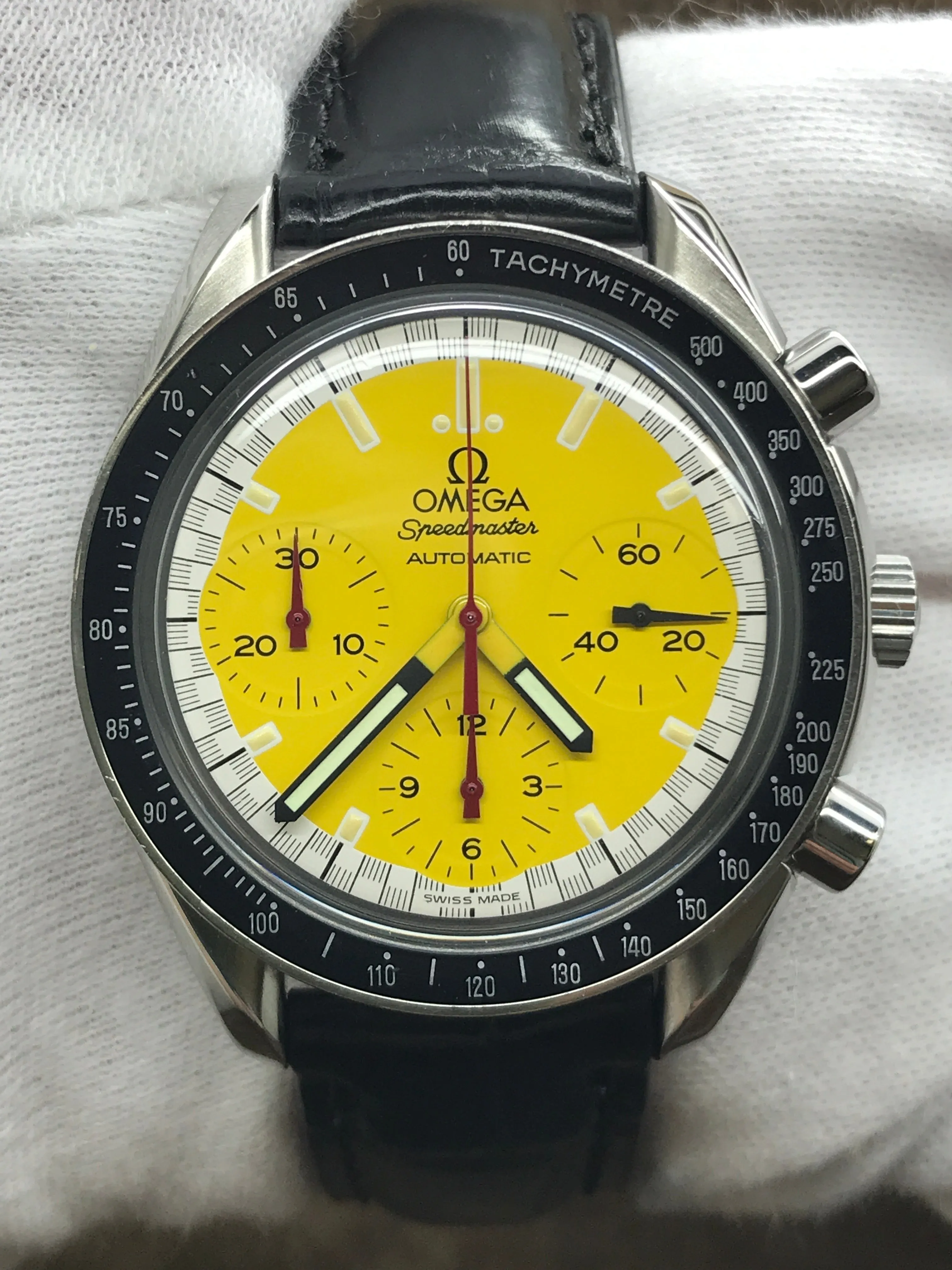 Omega Speedmaster Reduced Michael Schumacher 3510.12 Yellow Dial Automatic Men's Watch