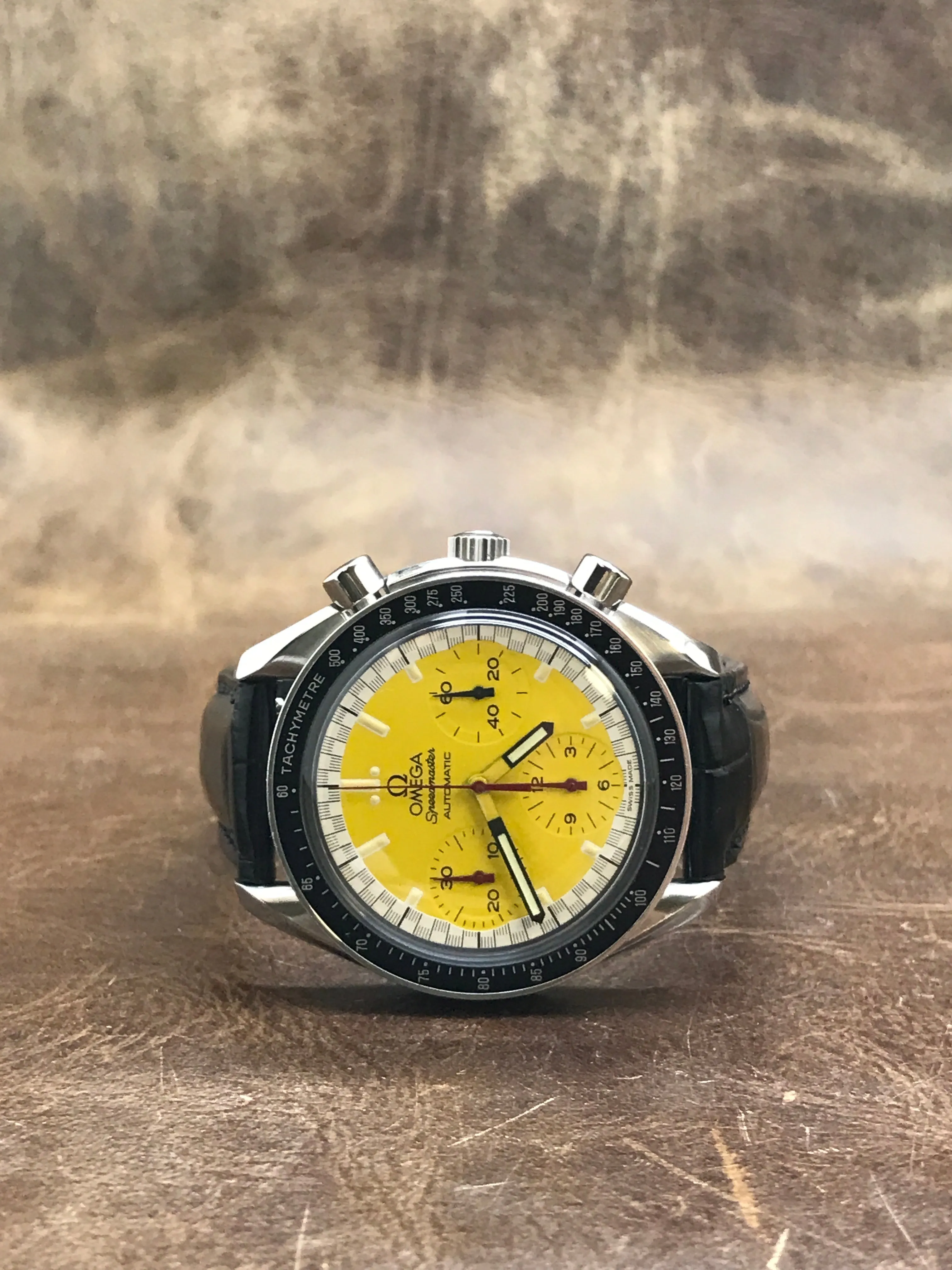 Omega Speedmaster Reduced Michael Schumacher 3510.12 Yellow Dial Automatic Men's Watch