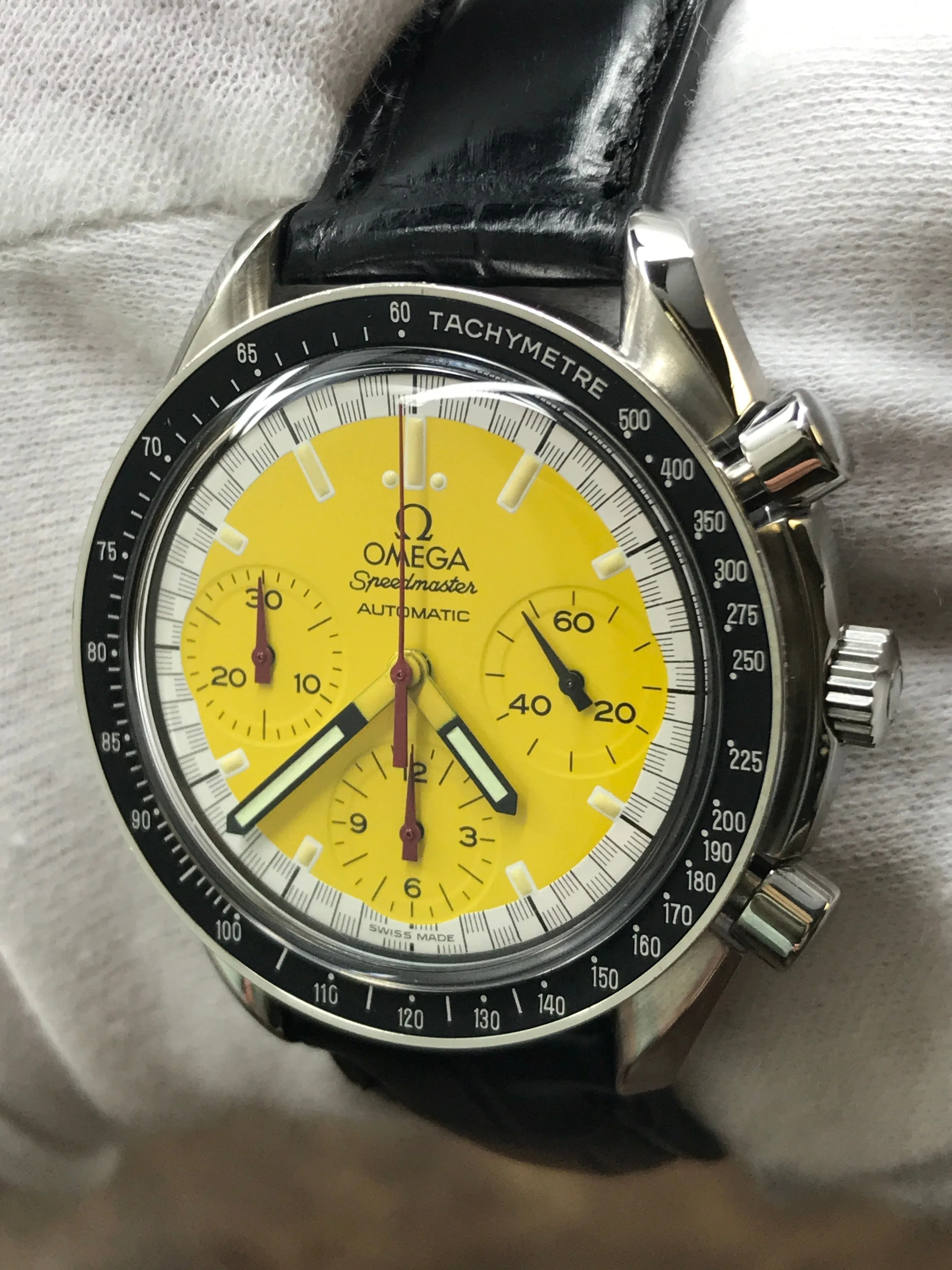 Omega Speedmaster Reduced Michael Schumacher 3510.12 Yellow Dial Automatic Men's Watch