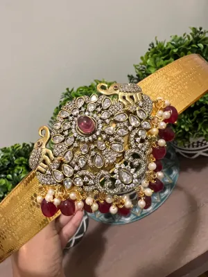 One Gram Gold CZ Hip Belt