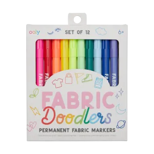 Ooly Fabric Doodlers Markers - Set of 12