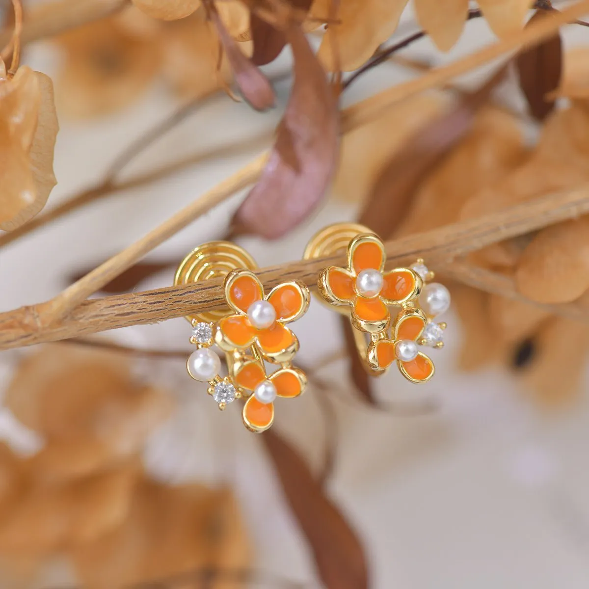 Orange Blossom Ear Cuffs