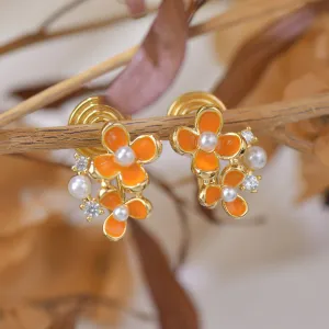 Orange Blossom Ear Cuffs