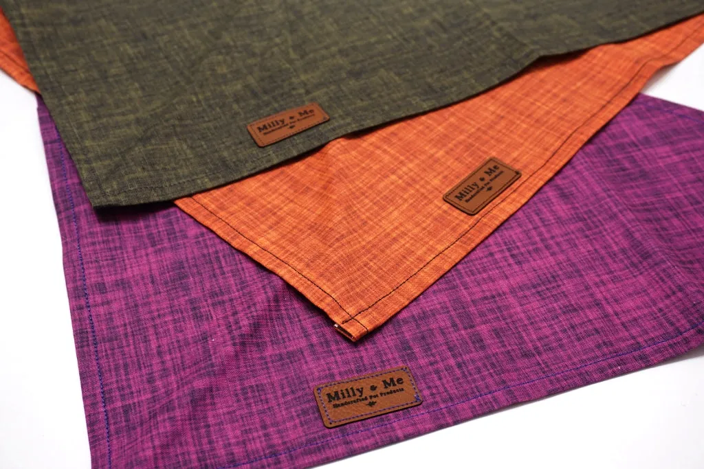 Orange Textured Solid - Pet Bandana