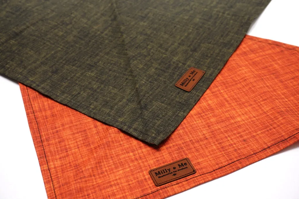 Orange Textured Solid - Pet Bandana
