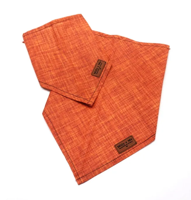 Orange Textured Solid - Pet Bandana