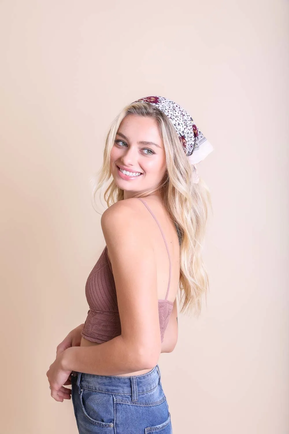 Orchid Floral Bandana