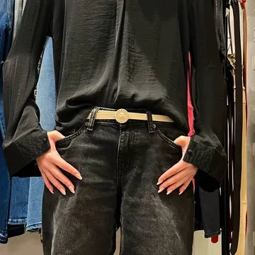 Over You Metal V Buckle Leather Belt