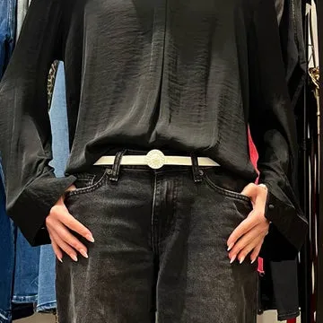 Over You Metal V Buckle Leather Belt