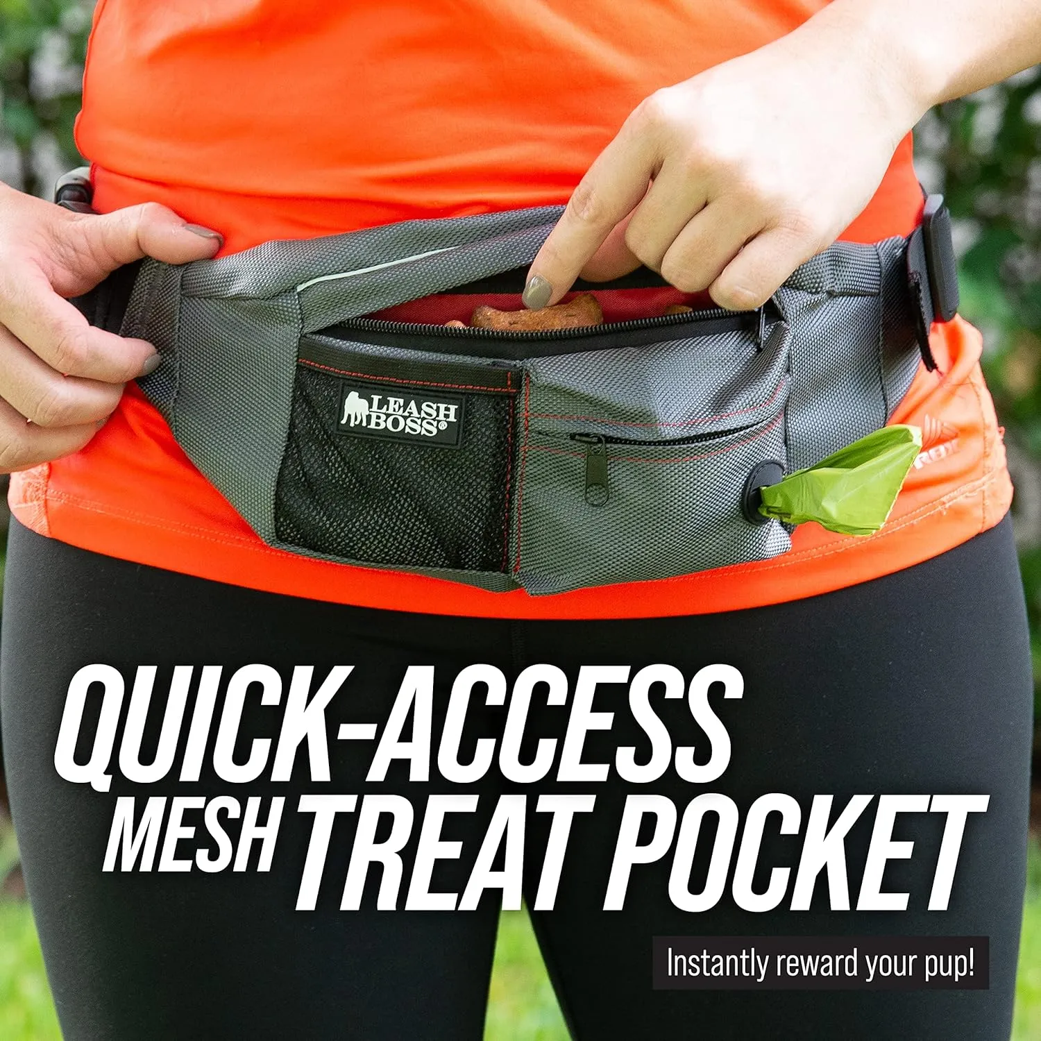 PackUp Pouch Dog Walking Fanny Pack with Poop Bag Dispenser - for walking and training essentials