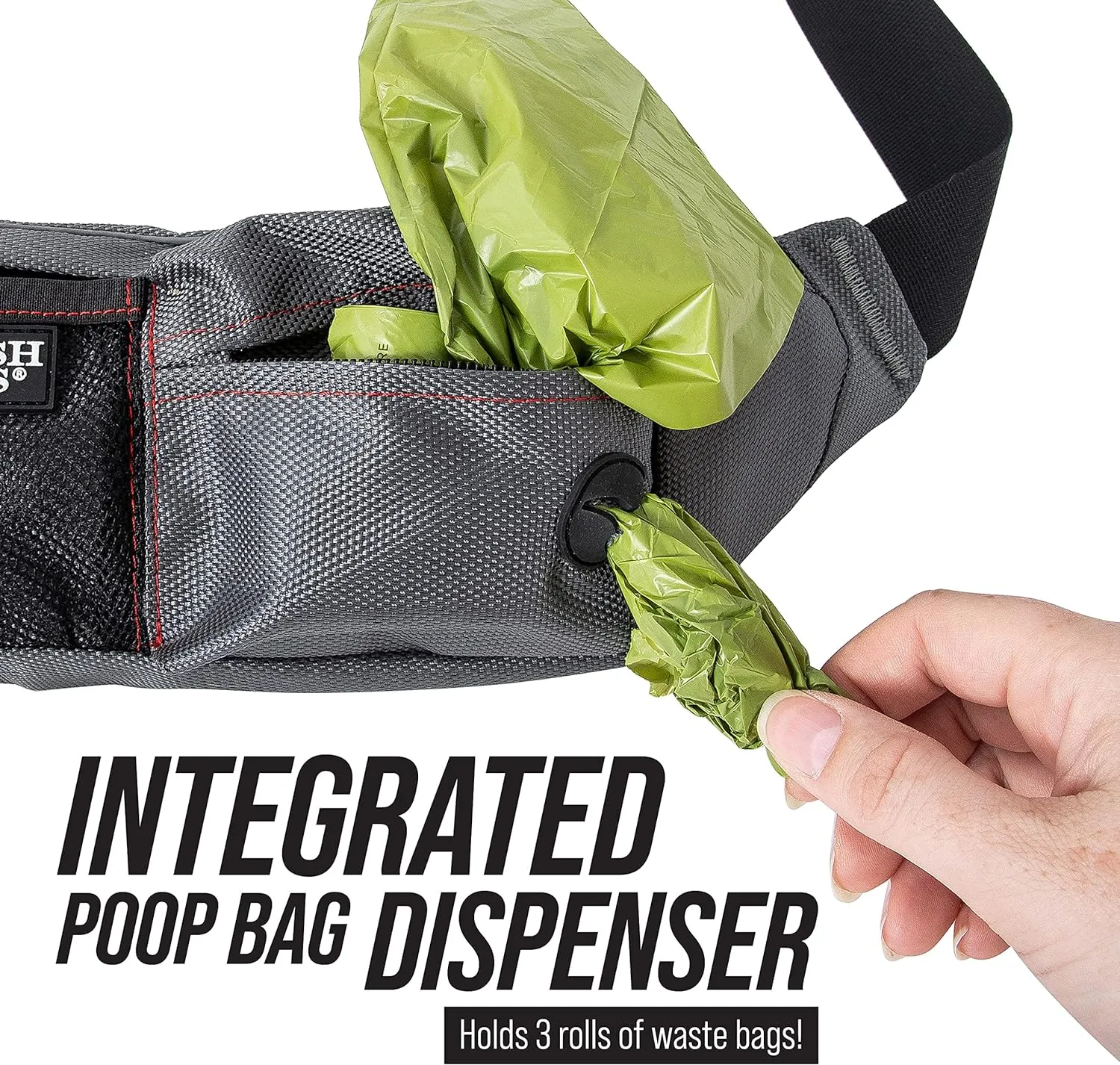 PackUp Pouch Dog Walking Fanny Pack with Poop Bag Dispenser - for walking and training essentials