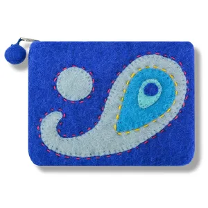 Paisley Stitched Coin Purse
