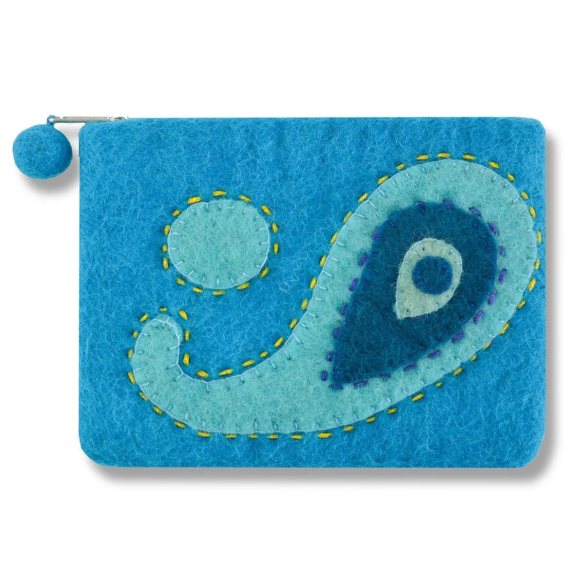 Paisley Stitched Coin Purse