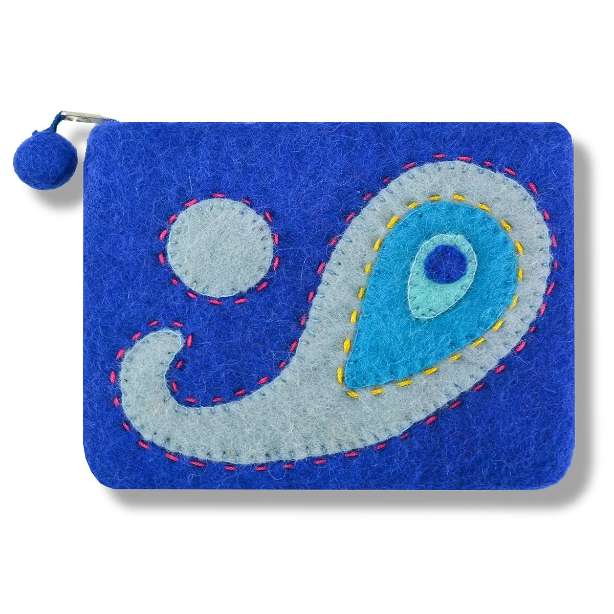 Paisley Stitched Coin Purse