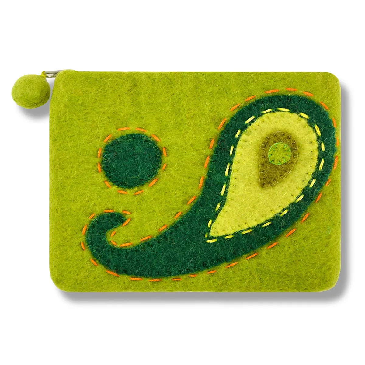Paisley Stitched Coin Purse
