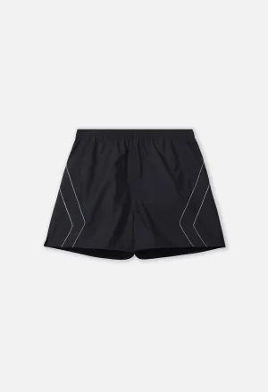 Paneled Nylon Shorts / Black