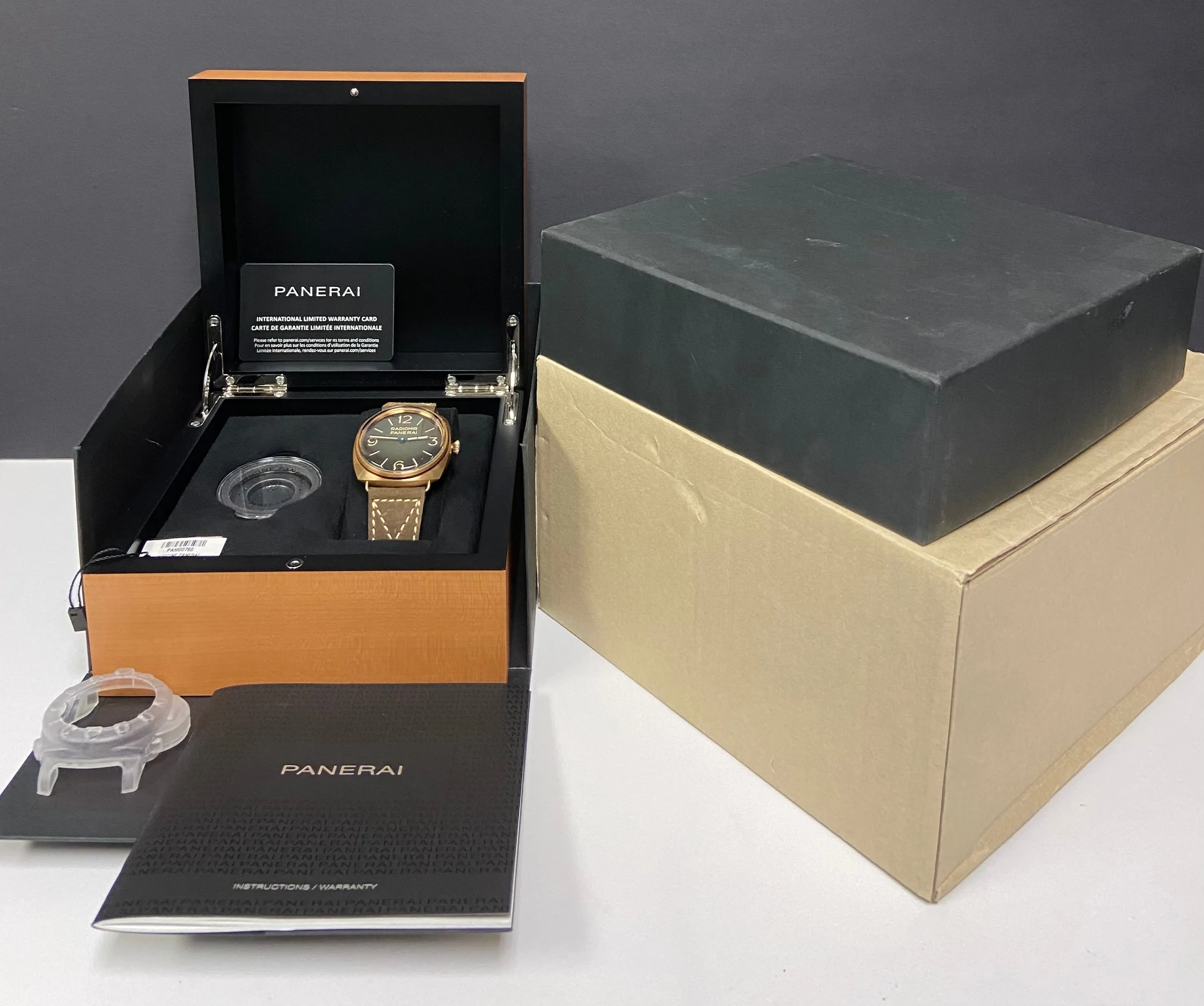 Panerai Radiomir Bronzo 47mm PAM00760 Green Dial Manual Wind Men's Watch