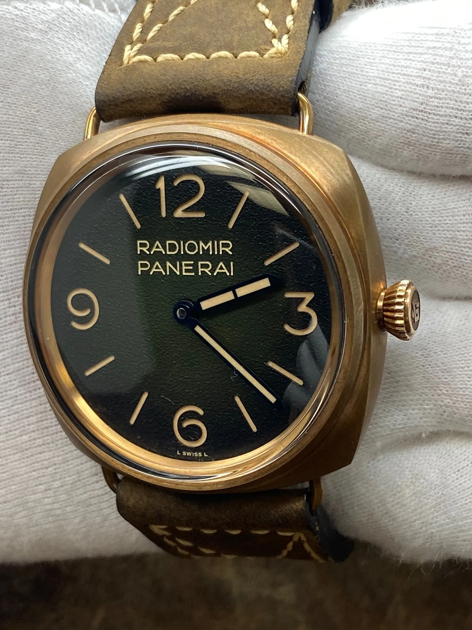 Panerai Radiomir Bronzo 47mm PAM00760 Green Dial Manual Wind Men's Watch
