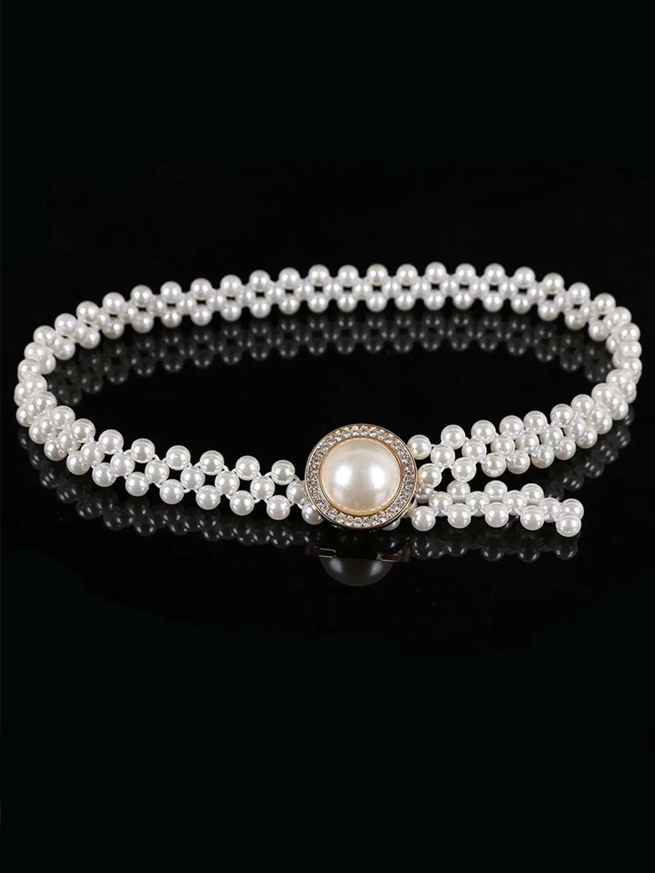 Party Faux Pearl Decor Belt