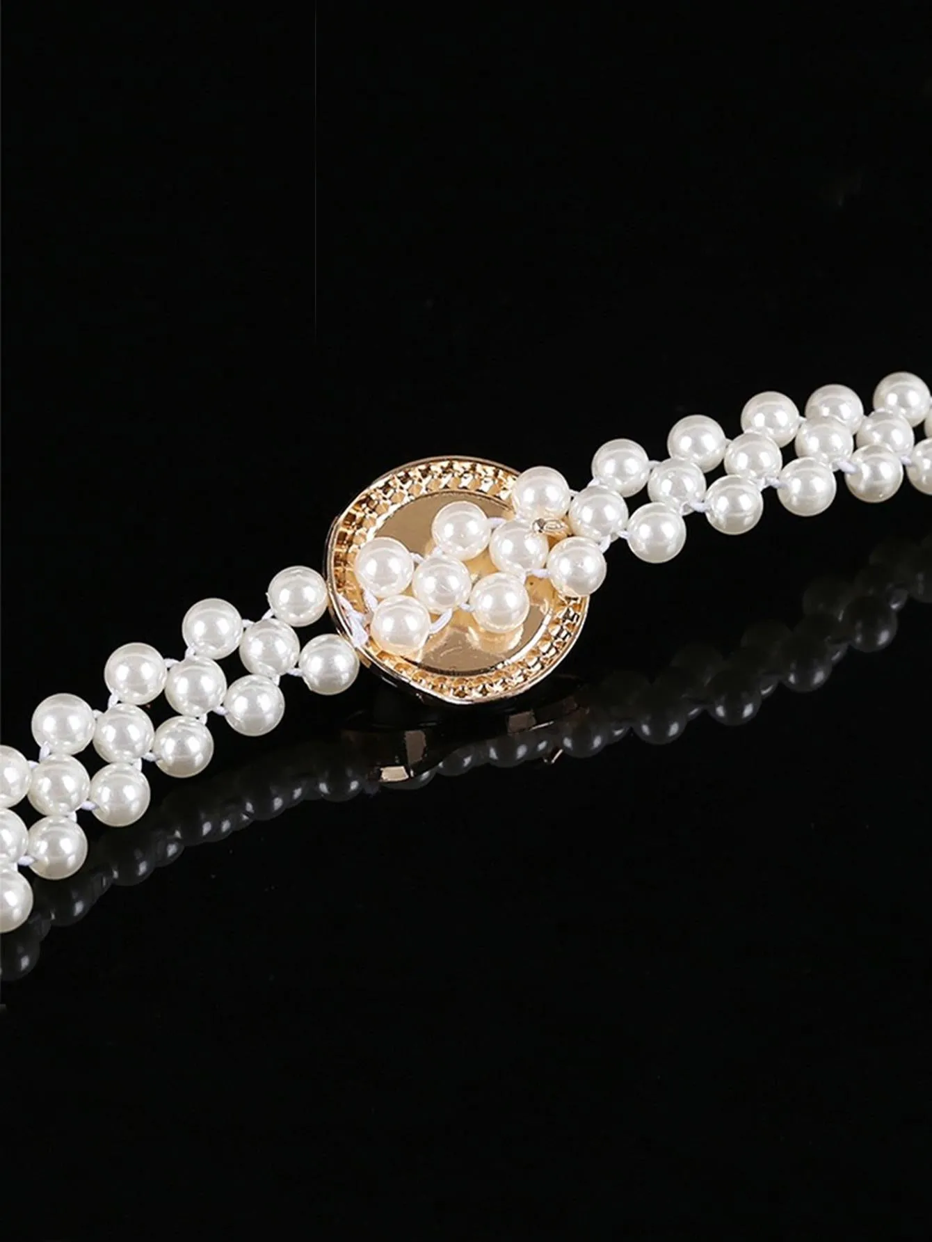 Party Faux Pearl Decor Belt