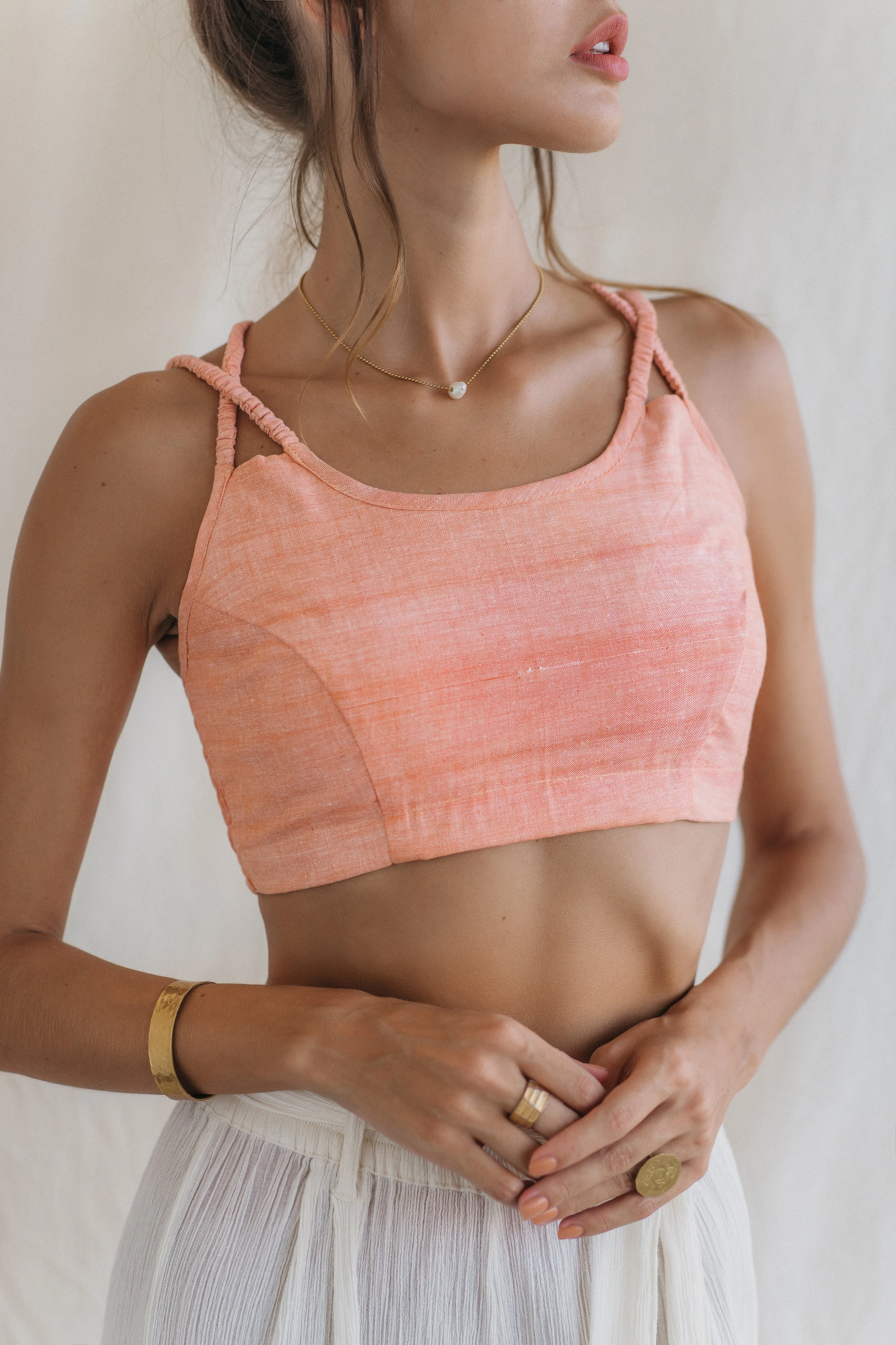 Pastel Orange Khadi Limited Edition