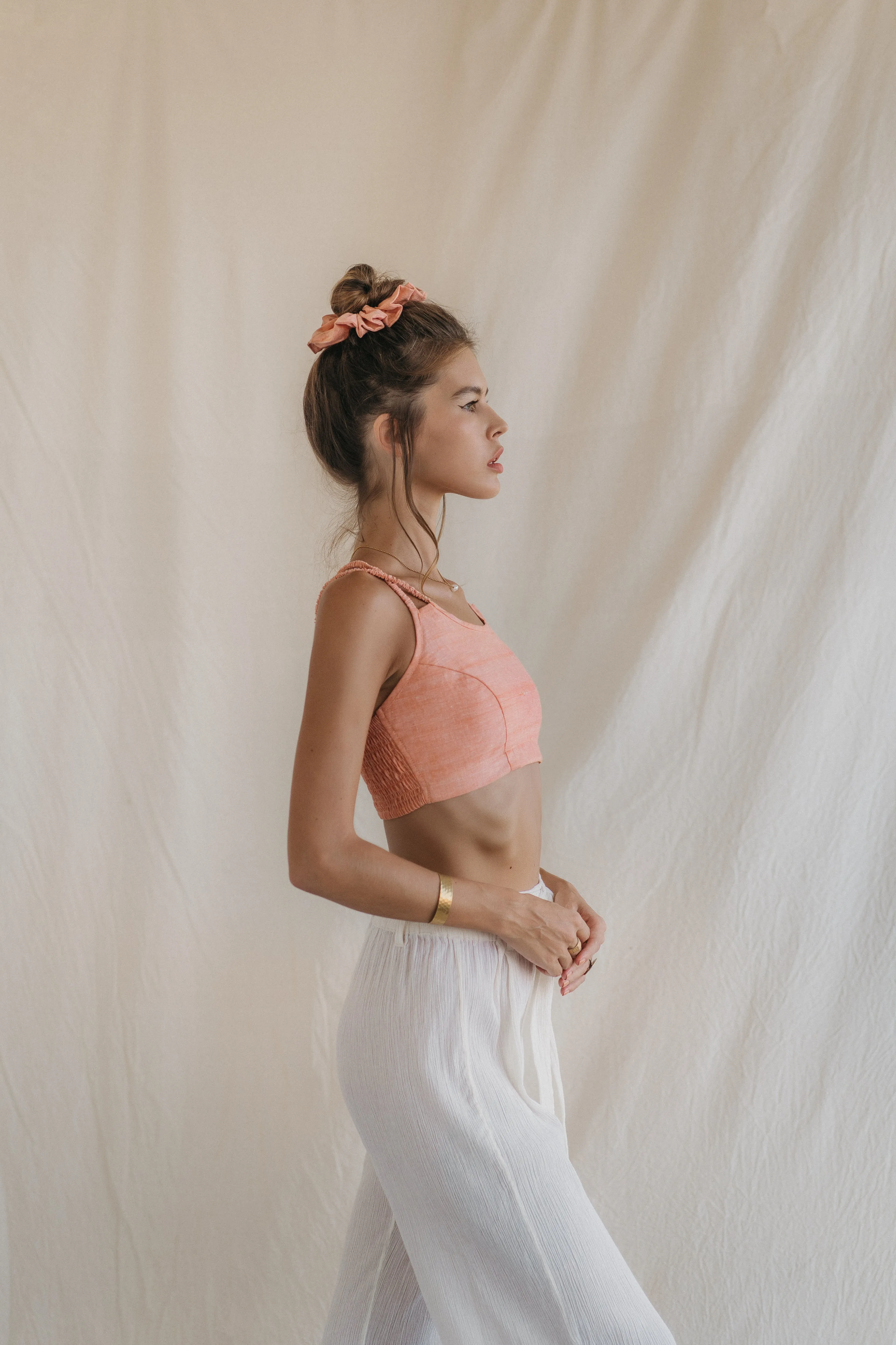 Pastel Orange Khadi Limited Edition