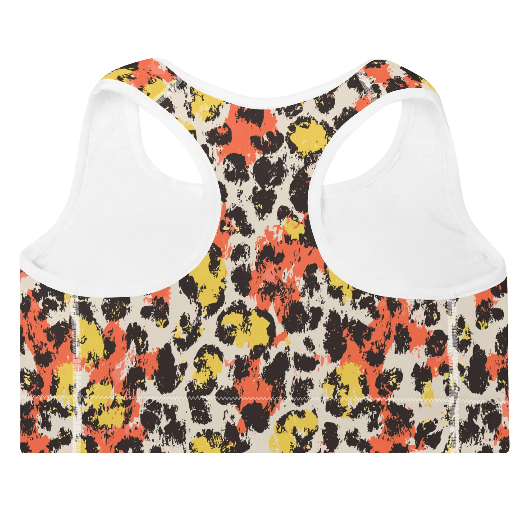 Pastel Panther Camouflage Padded Sports Bra