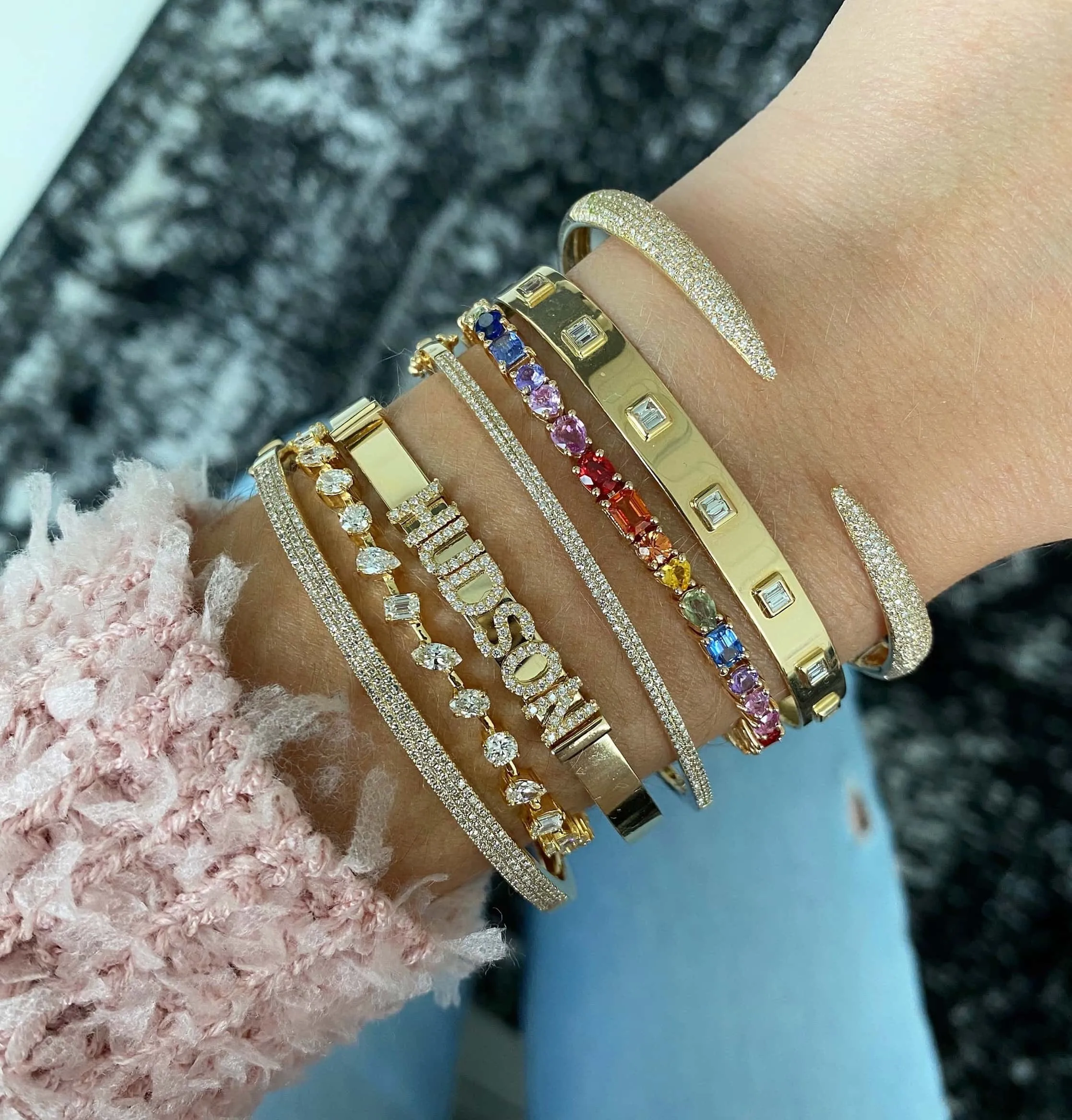 Pave Claw Bangle