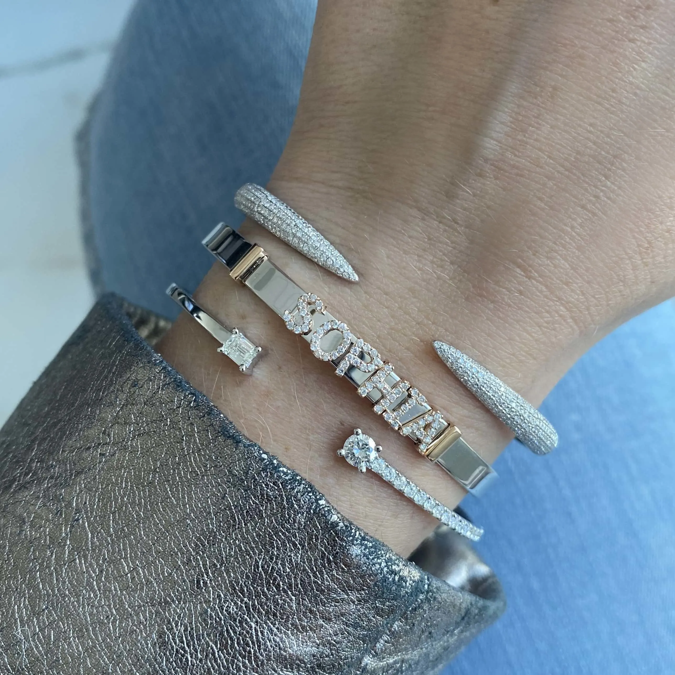 Pave Claw Bangle